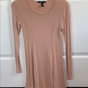 Forever 21 nude/pink long sleeve dress